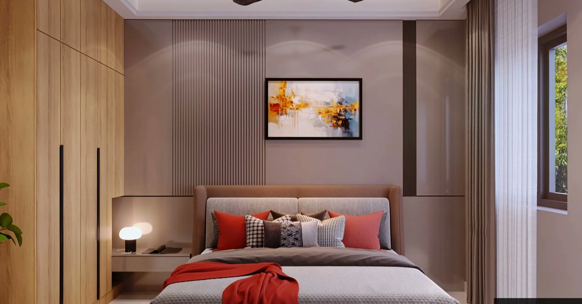 Bedroom interior at ATH Feathers