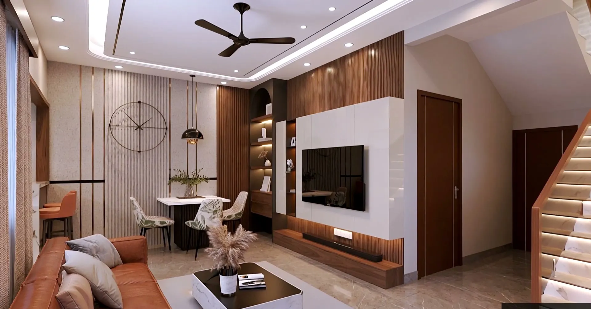 Living & Dining interior at ATH Feathers