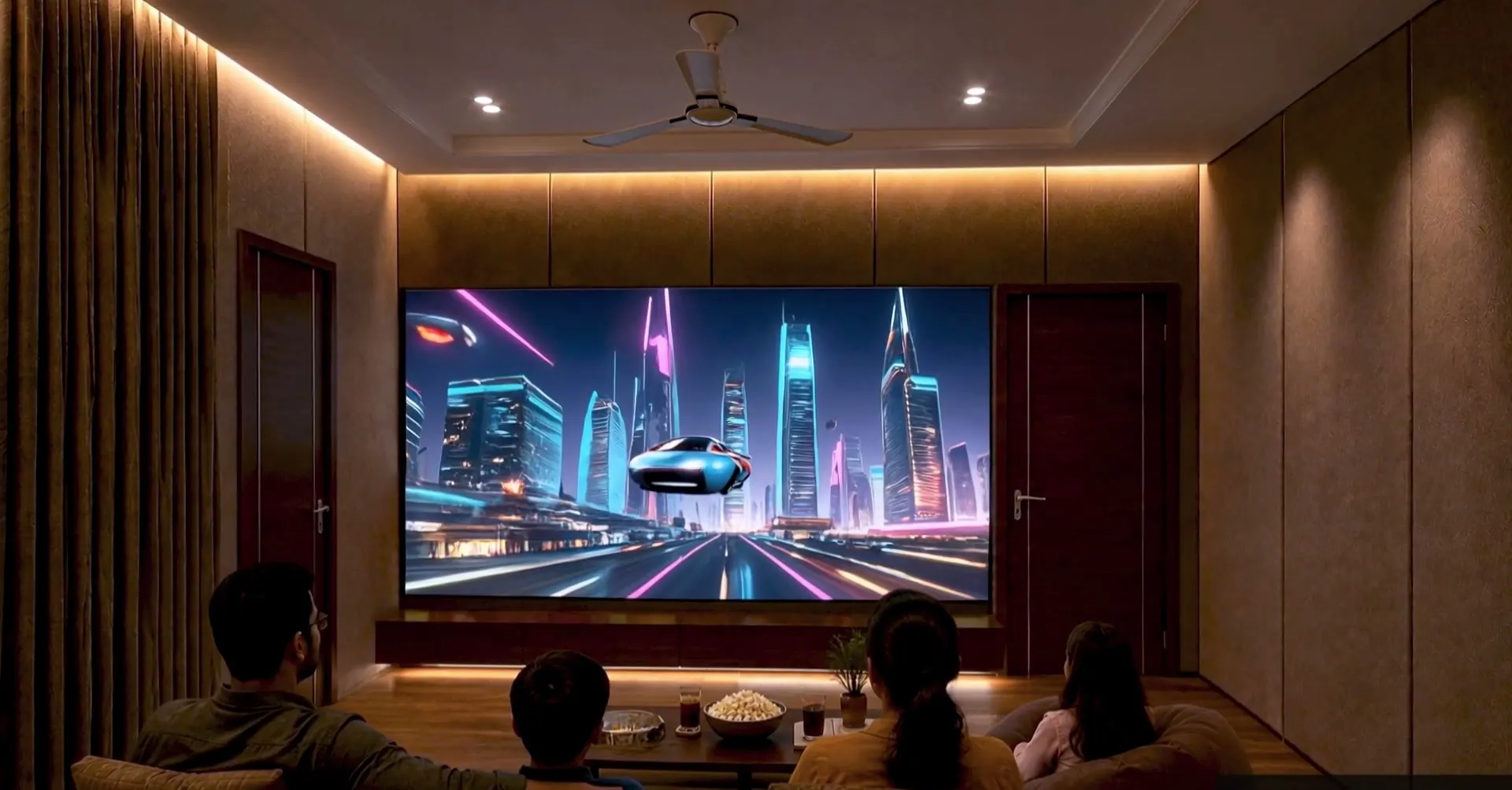 Home Theatre interior at ATH Feathers