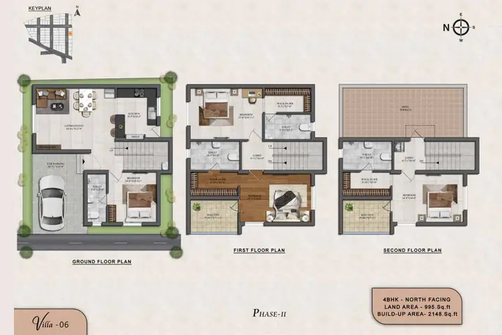 Villa 06 4 BHK villa floor plan, Phase 2 – ATH Feathers, Kundrathur