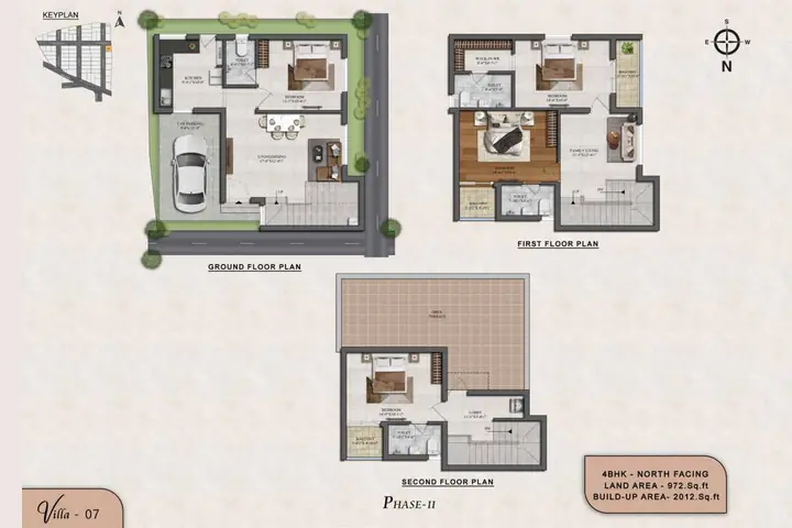 Villa 07 4 BHK villa floor plan, Phase 2 – ATH Feathers, Kundrathur