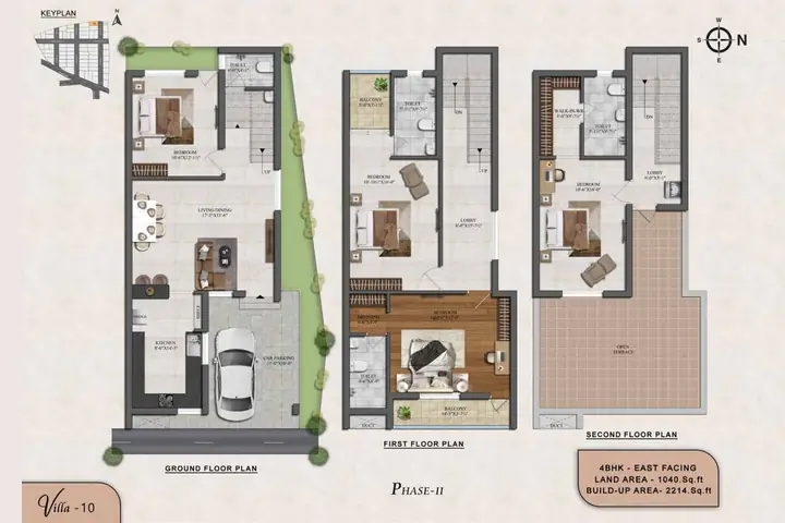 Villa 10 4 BHK villa floor plan, Phase 2 – ATH Feathers, Kundrathur