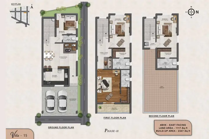 Villa 15 4 BHK villa floor plan, Phase 2 – ATH Feathers, Kundrathur