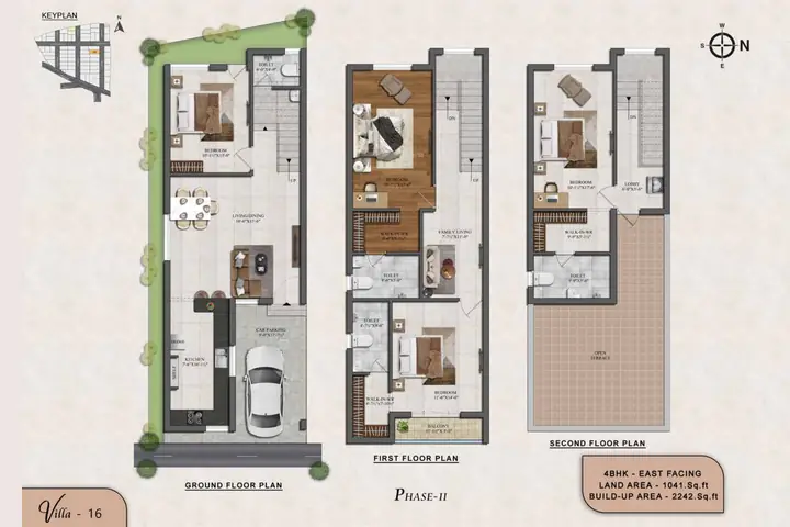 Villa 16 4 BHK villa floor plan, Phase 2 – ATH Feathers, Kundrathur