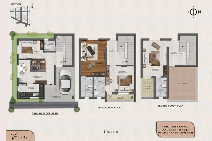 Villa 19 4 BHK villa floor plan, Phase 2 – ATH Feathers, Kundrathur
